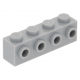 LEGO kocka 1x4 oldalán négy bütyökkel, világosszürke (30414)